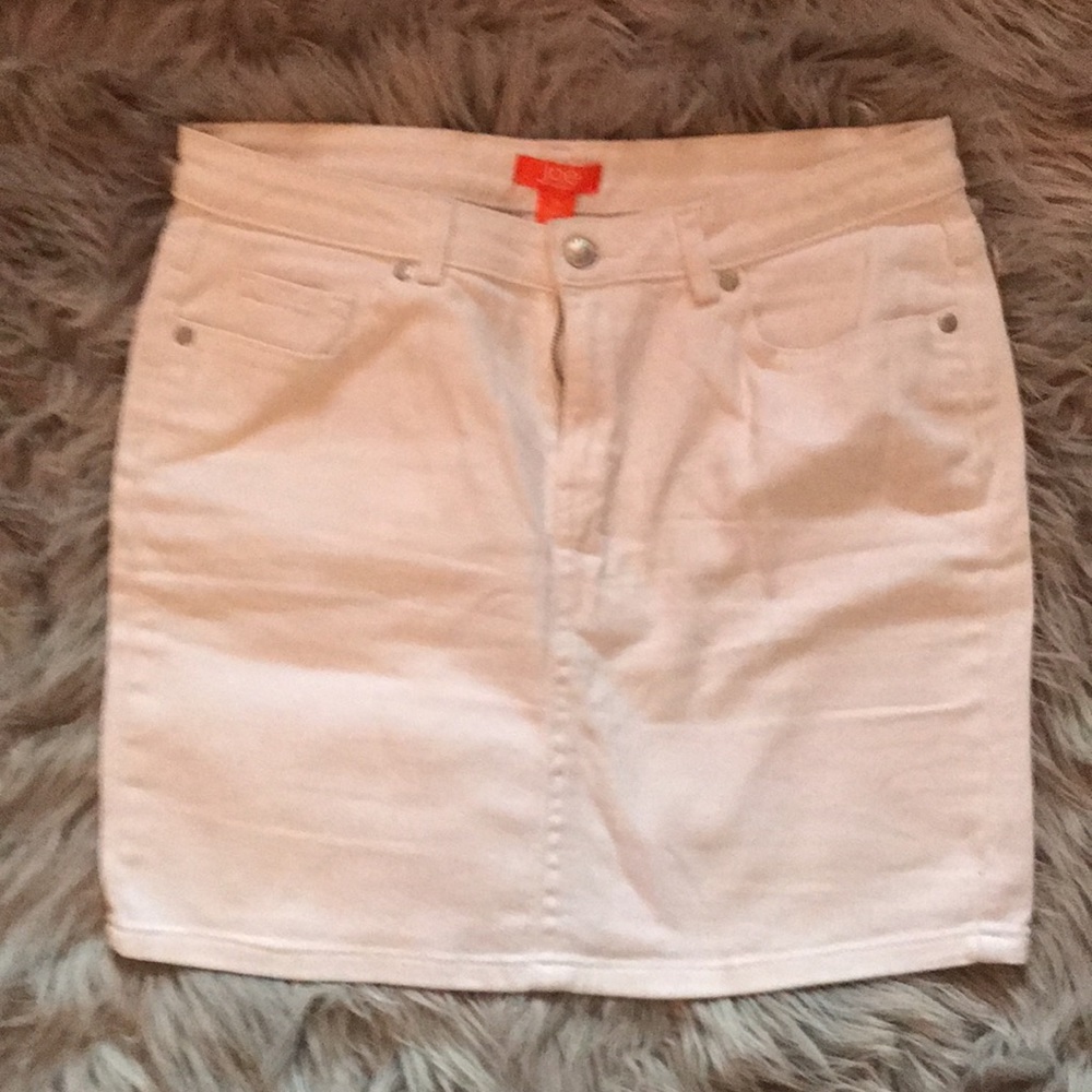 🔥 White jean mini skirt